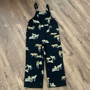 JODIFL Black Jumpsuit with Leopard Print